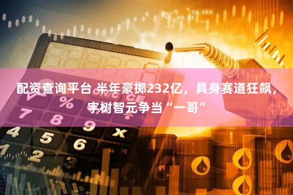 配资查询平台 半年豪掷232亿，具身赛道狂飙，宇树智元争当“一哥”